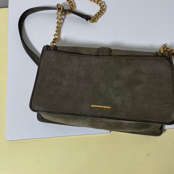 Rebecca Minkoff Brown Suede Genuine Leather Cross Body Hand Bag Purse Lux Chic - Picture 7 of 10